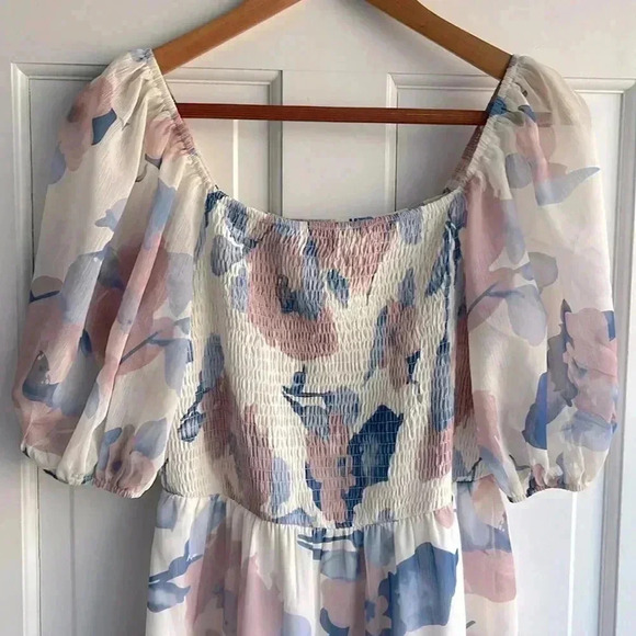 Dresses & Skirts - Women's Summer Boho Floral Print Midi Dress Flowy Beach fairycore cottagecore